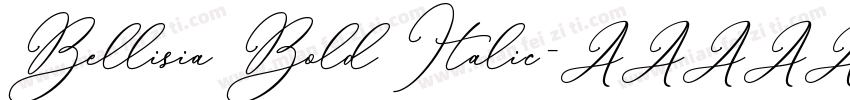 Bellisia Bold Italic字体转换